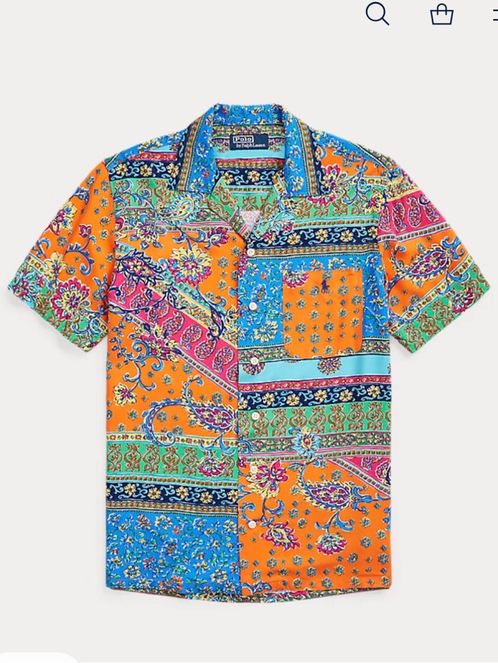 Polo Ralph Lauren Classic Fit Patchwork-Print Camp Shirt